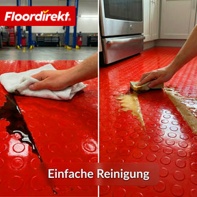 PVC-Bodenbelag | Coin Mirror | Coin-Optik Flachnoppen | Rutschfest & Pflegeleicht | Meterware / Zuschnitt nach Maß | 110 cm Breite