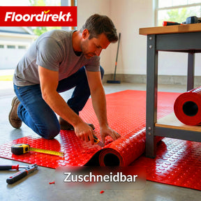 PVC-Bodenbelag | Coin Mirror | Coin-Optik Flachnoppen | Rutschfest & Pflegeleicht | Meterware / Zuschnitt nach Maß | 110 cm Breite