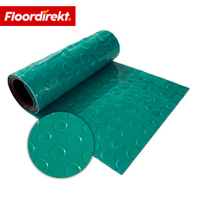 PVC-Bodenbelag | Coin Mirror | Coin-Optik Flachnoppen | Rutschfest & Pflegeleicht | Meterware / Zuschnitt nach Maß | 110 cm Breite
