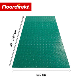 PVC-Bodenbelag | Coin Mirror | Coin-Optik Flachnoppen | Rutschfest & Pflegeleicht | Meterware / Zuschnitt nach Maß | 110 cm Breite