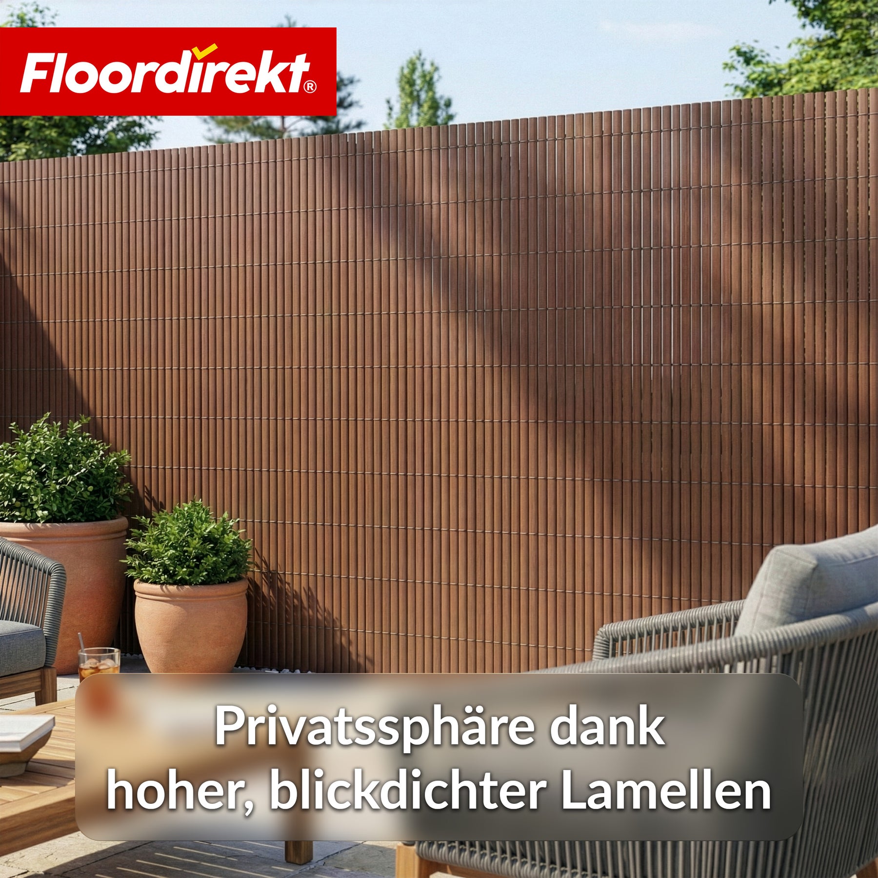 PVC Sichtschutzzaun | Wetterfest & UV-beständig | Balkon- & Garten Sichtschutz | 4 Farben | Verschiedene Größen