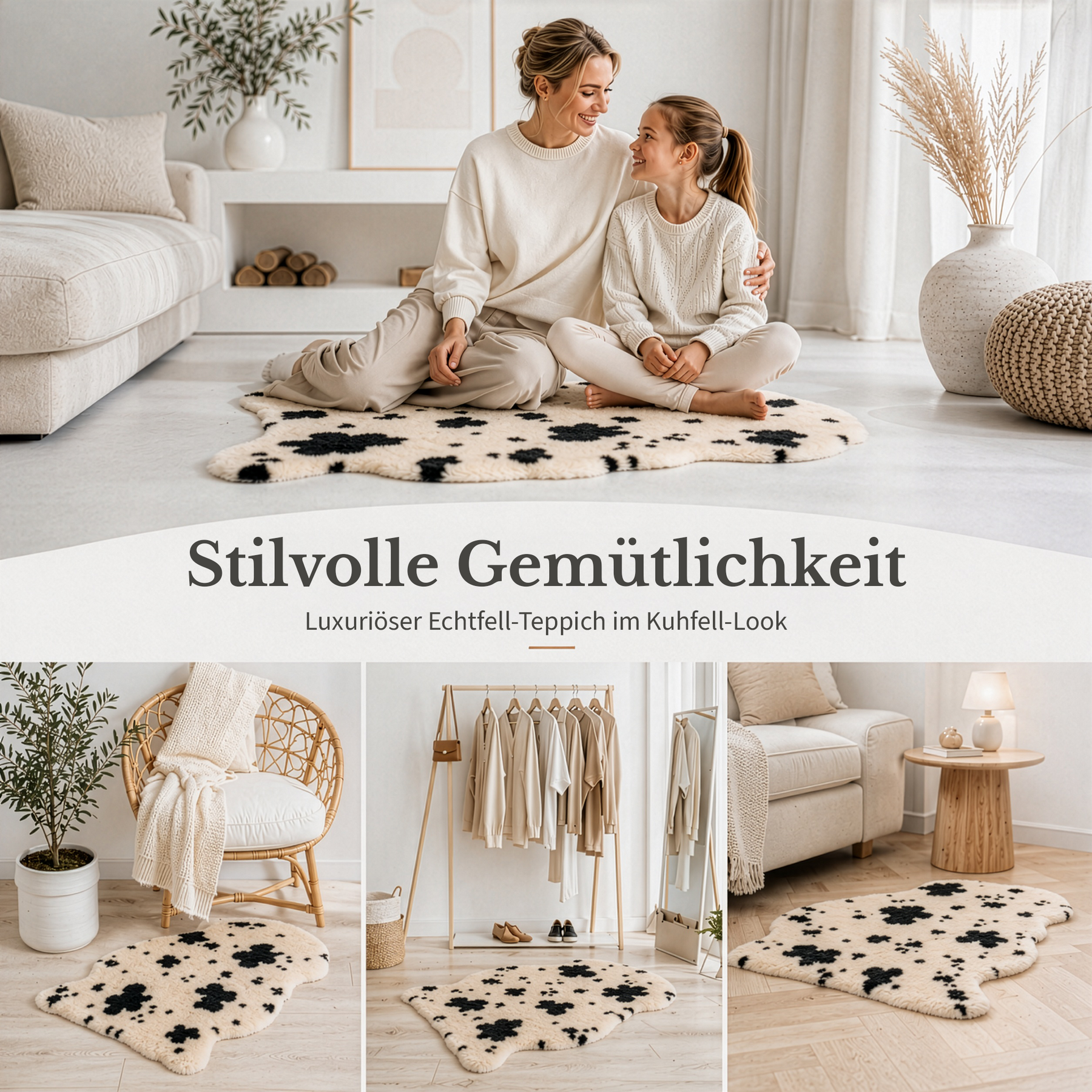 Design Schaffell | Audrey | Echtes Lammfell aus 100 % Schafwolle | Weich & Natürlich