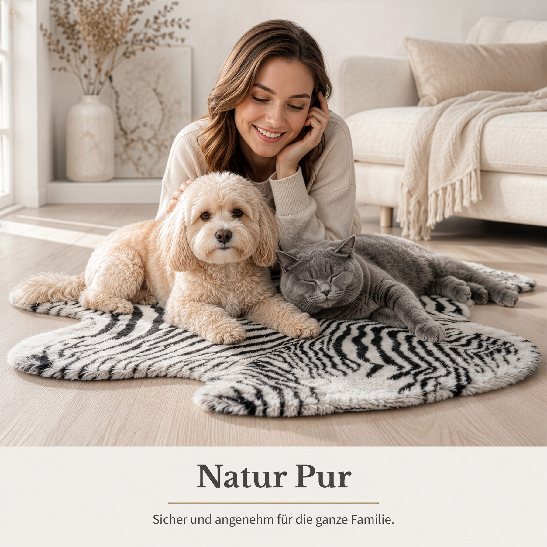 Design Schaffell | Audrey | Echtes Lammfell aus 100 % Schafwolle | Weich & Natürlich