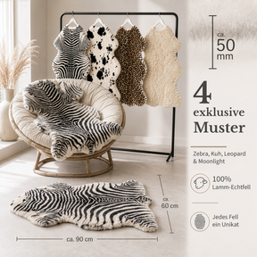 Design Schaffell | Audrey | Echtes Lammfell aus 100 % Schafwolle | Weich & Natürlich