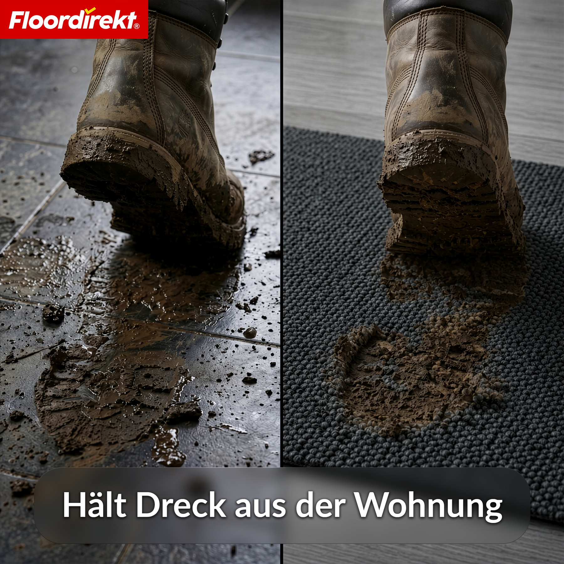 Schmutzfangmatte | Hong Kong Pro | Sauberlaufmatte mit TPE-Rücken, robust & rutschfest