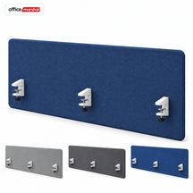 Akustik-Tischtrennwand | Silent Desk | Schreibtisch-Trennwand mit Polyesterbezug & Tischklemmen | 160 × 60 cm | 3 Farben