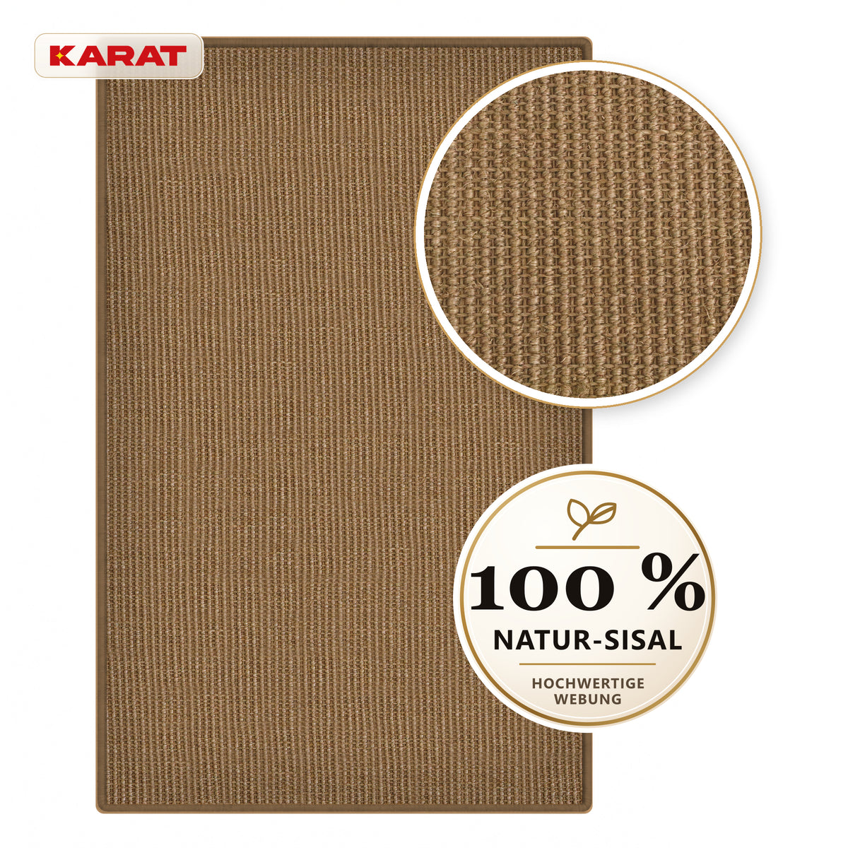 Sisal-Teppich auf Maß | Goa | Naturteppich aus 100 % Sisal mit rutschhemmendem Latexrücken | 6 Breiten
