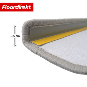 Stufenmatte | Monaco | Rutschhemmende Treppenmatte aus Polypropylen, robust, schalldämmend & pflegeleicht in halbrunder Form