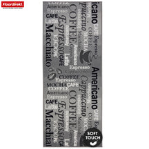 Teppichläufer | Coffee | Moderner Küchenläufer mit Kaffee-Motiven | Rutschfest, strapazierfähig & pflegeleicht