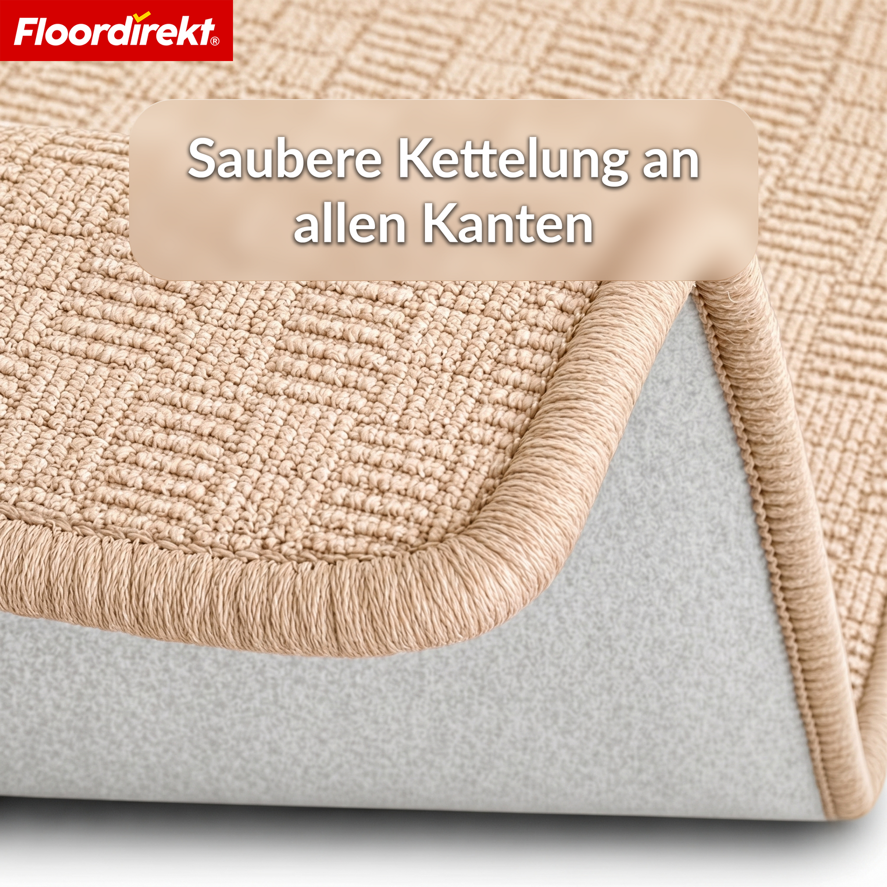 Teppichläufer | Monaco | Schmaler Teppich mit Kettelung, pflegeleicht & strapazierfähig