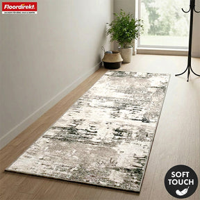 Teppichläufer | Ravena | Moderner Läufer in Anthrazit, Braun & Sand | Abstraktes Design mit rutschhemmender Gel-Rückseite