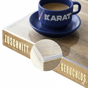 Transparent mattierte Tischfolie mit geradem Schnitt | Crystal | Mattierte Schutzfolie für Tische | Maßgeschneiderter Zuschnitt