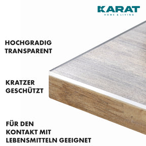 Transparent mattierte Tischfolie mit geradem Schnitt | Crystal | Mattierte Schutzfolie für Tische | Maßgeschneiderter Zuschnitt