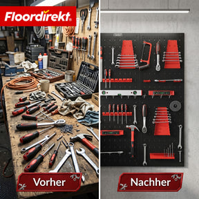 Werkzeugwand | Parker | Lochwand Set aus Metall mit Zubehör | Werkzeughalter für Werkstatt & Garage