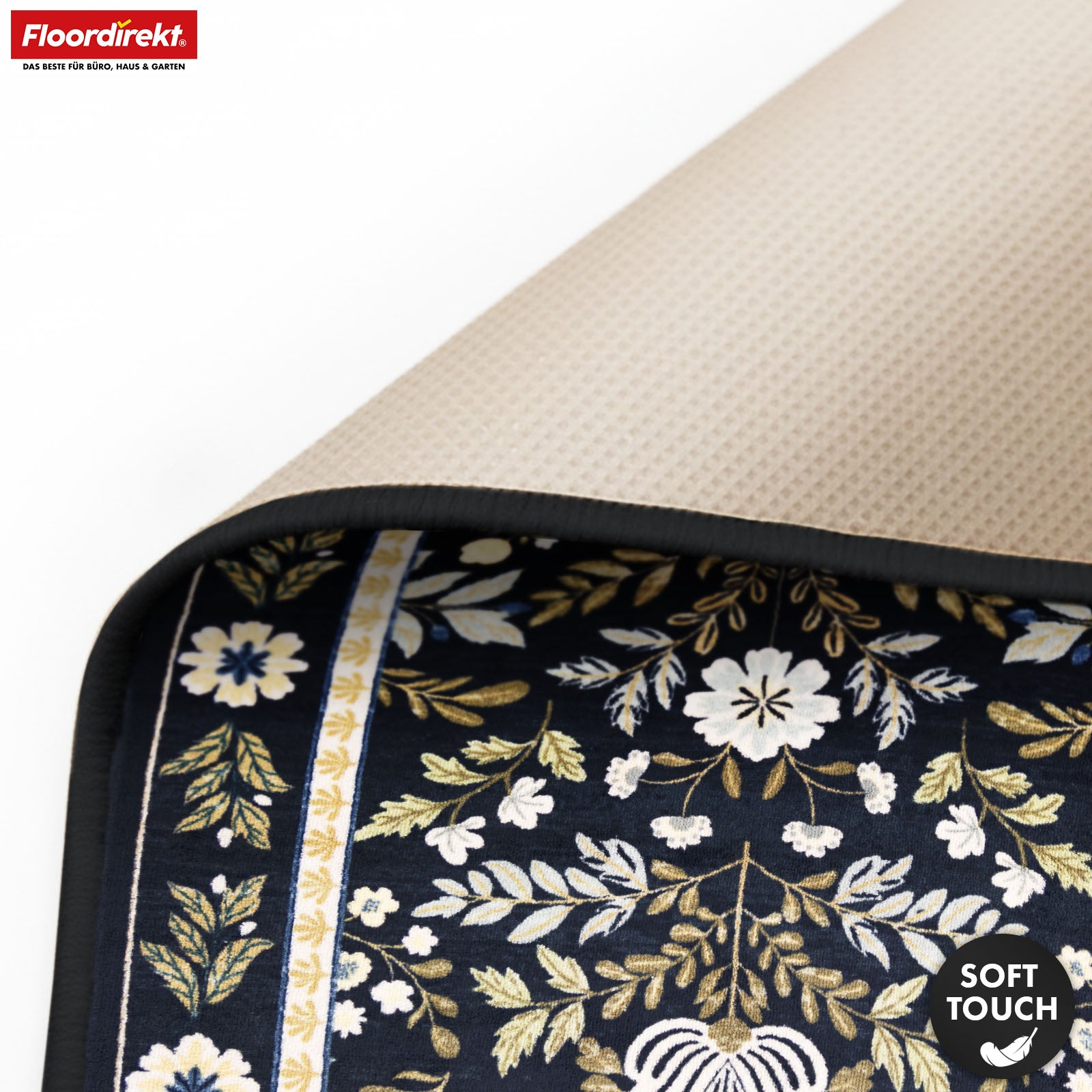 Wohnteppich | Aristo | Eleganter Teppich mit klassischem Blumen-Design | Rutschfest, langlebig & pflegeleicht | Verschiedene Größen verfügbar