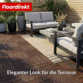WPC-Terrassenfliese | Noble 3D | Moderne Klickfliese 30 x 30 cm für Balkon & Terrasse