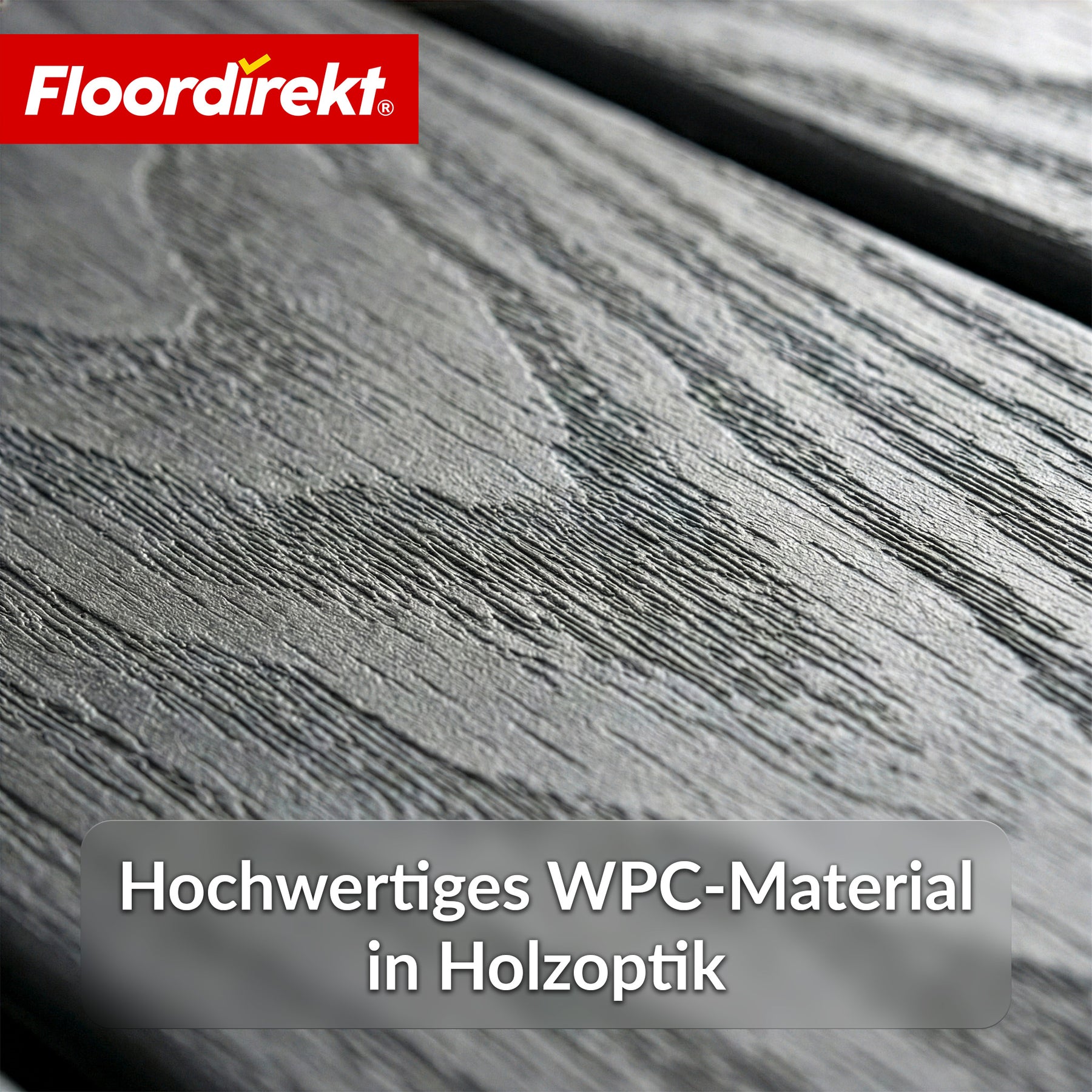 WPC-Terrassenfliese | Noble 3D | Moderne Klickfliese 30 x 30 cm für Balkon & Terrasse